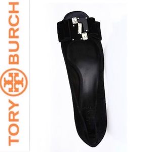 Tory Burch Fabric Cap Toe Pumps with Bow